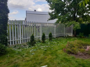 Забор из евроштакетника с забивными столбами 25 метров фото в Сычёво